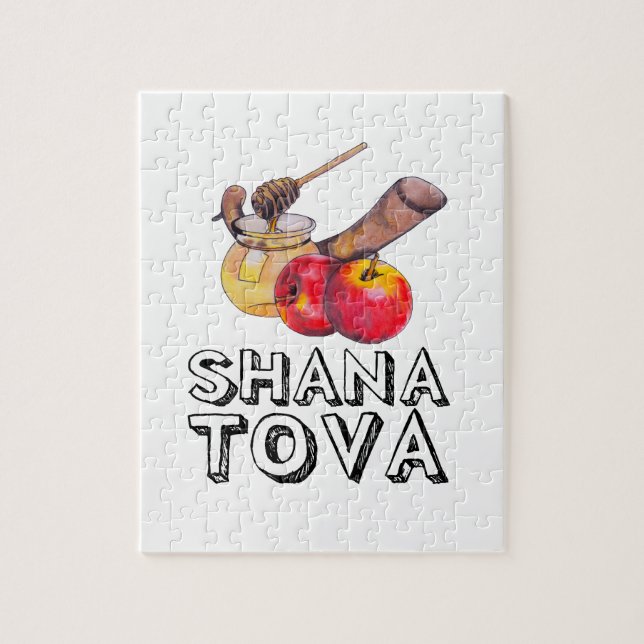 Quebra-cabeça Shana Tova / Rosh Hashanah (Vertical)