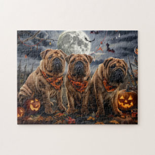 Quebra-cabeça Shar Pei Halloween Spooky