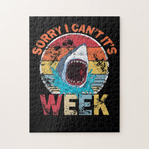 Quebra-cabeça Shark Sorry I Cant Its Week Funny Shark Gift Men