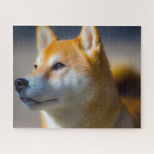 Quebra-cabeça Shiba Inu Dog Jigsaws. (Horizontal)