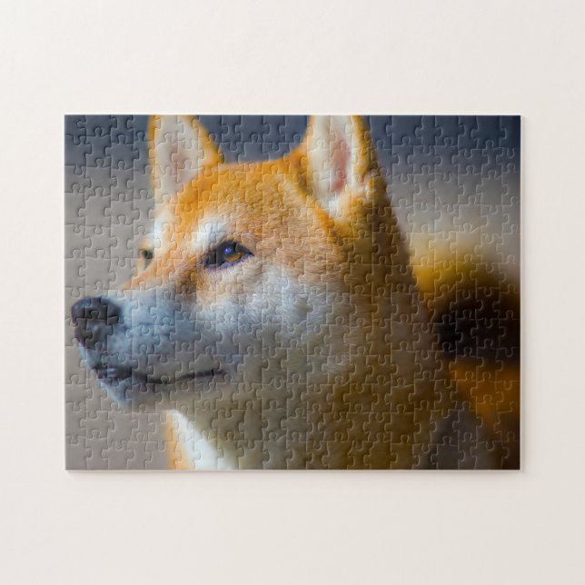 Quebra-cabeça Shiba Inu Dog Jigsaws. (Horizontal)