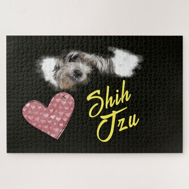 Quebra-cabeça Shih Tzu Eyes Solid Color 1000 peça (Horizontal)