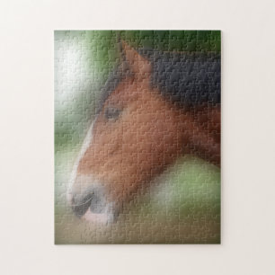 Quebra-cabeça Shire Draft Horse Face Animal
