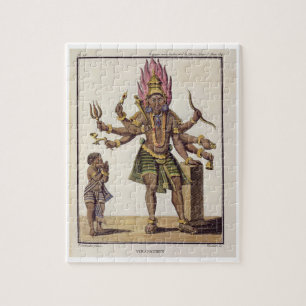 Quebra-cabeça Shiva como Virapatren, senhor com o mau