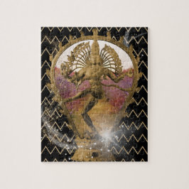 Quebra-cabeça Shiva Starry Chevron Dourado Dançando