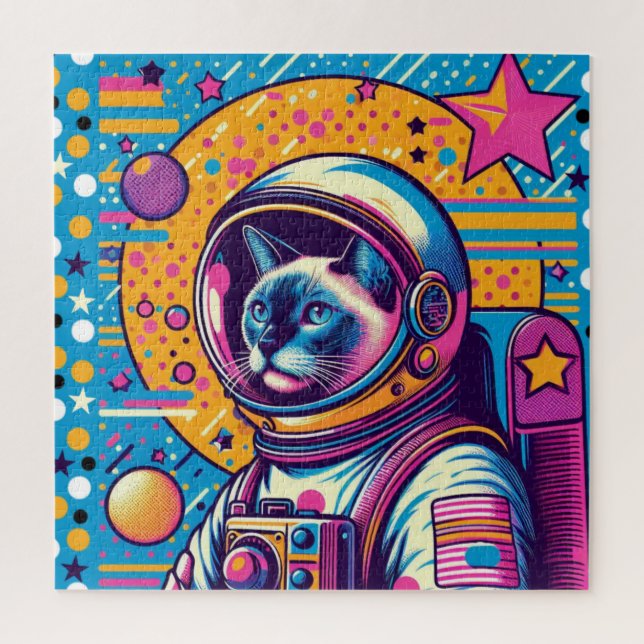 QUEBRA-CABEÇA SIAMESE CAT-ASTRONAUT 6 (Vertical)