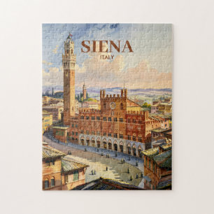 Quebra-cabeça Siena Itália Viagem Personalizada Antiga Piazza de