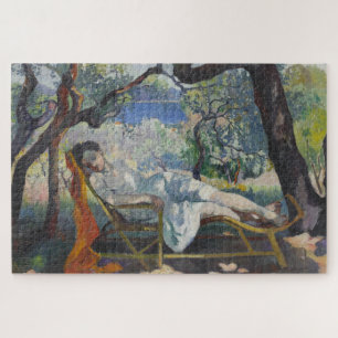 Quebra-cabeça Siesta (Jeanne Relaxing em um Jardim Mediterrâneo)