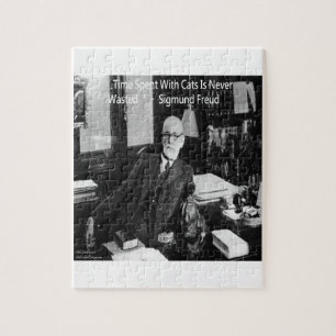 Quebra-cabeça Sigmund Freud em seu escritório & Citação engraçad