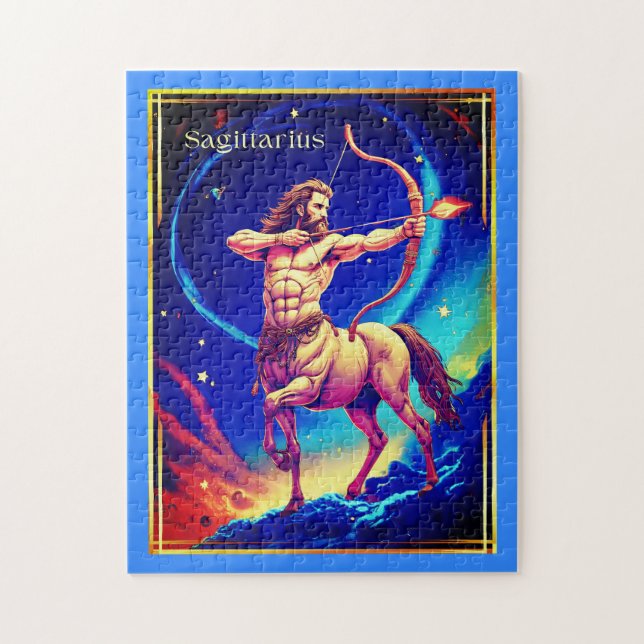 Quebra-cabeça Signo do Zodíaco Sagitário como o Arqueiro Celesti (Vertical)