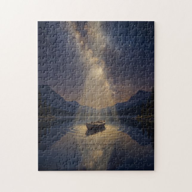 Quebra-cabeça Silent Lake & Starry Night Jigsaw Puzzle (Vertical)