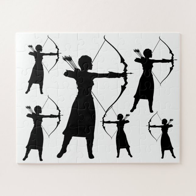 Quebra-cabeça Silhouette Silhouette Female Archer Thunder_Cove (Horizontal)