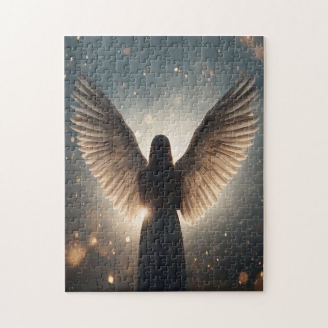 Quebra-cabeça Silhueta de Anjo (Vertical)