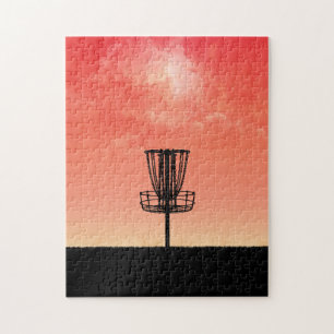 Quebra-cabeça Silhueta de cesta de golfe de disco