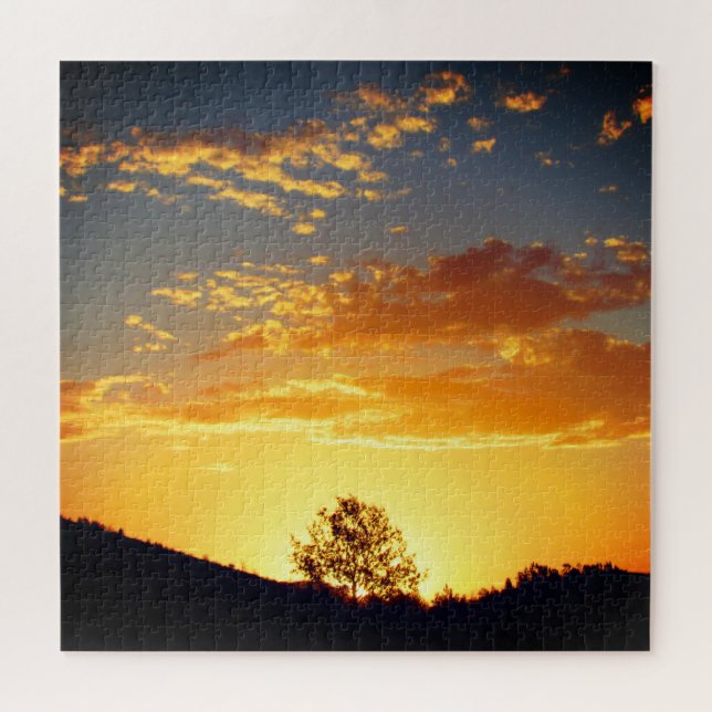Quebra-cabeça silhueta de pôr do sol (Horizontal)