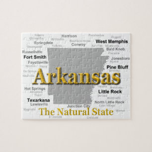 Quebra-cabeça Silhueta do mapa de Arkansas