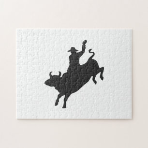Quebra-cabeça Silhueta Rodeo Bull Ride