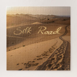 Quebra-cabeça Silk Road Desert Landscape Typography Art