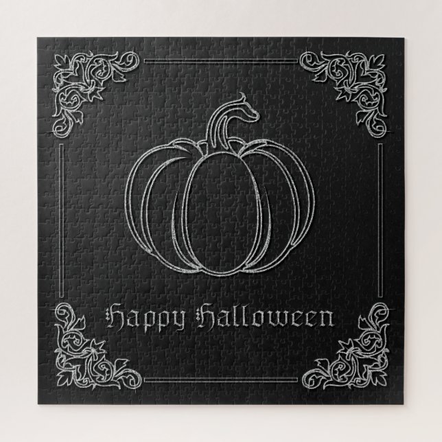 Quebra-cabeça Silver Pumpkin Halloween (Vertical)