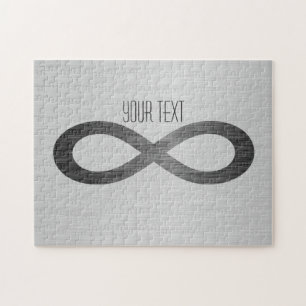 Quebra-cabeça Símbolo da infinidade na textura do metal do falso