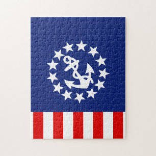 Quebra-cabeça Símbolo de bandeira iate americano náutico