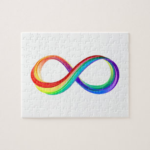 Quebra-cabeça Símbolo de Infinidade Arco-Íris em Camadas