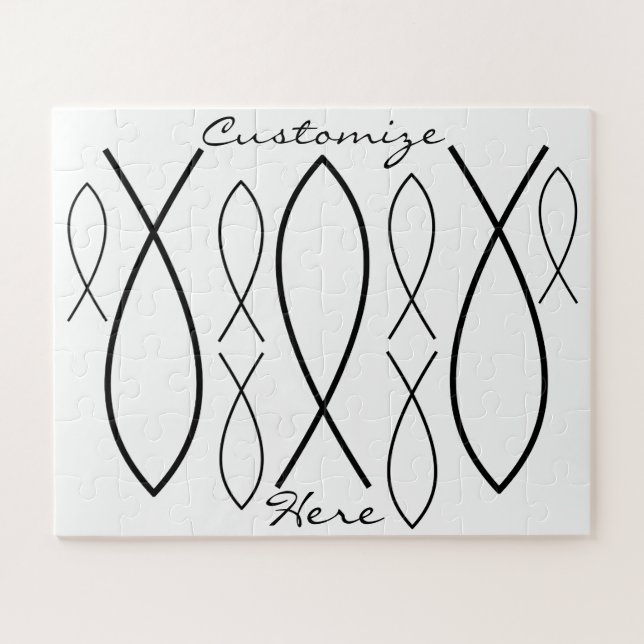 Quebra-cabeça Símbolo de Peixe Cristão Ichthys Thunder_Cove (Horizontal)