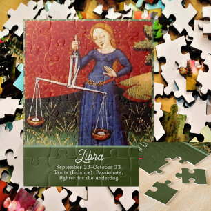 Quebra-cabeça Símbolo Libra Zodiac Escala Festa de aniversário