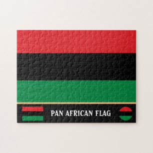 Quebra-cabeça Símbolo Pan-Africano de Bandeira e União / leque