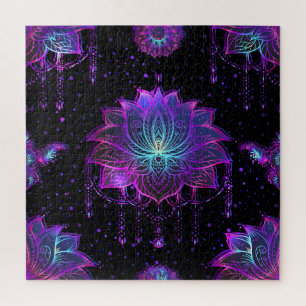 Quebra-cabeça Símbolo sem costura da Flor do ornamentado Lotus