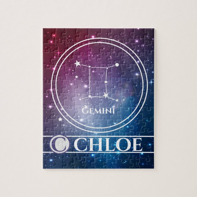 Quebra-cabeça Símbolo Zodiac Personalizado GEMINI | Quebra-cabeç (Vertical)