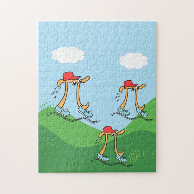 Quebra-cabeça Símbolos Pi Engraçados De Longa Corrida (Vertical)