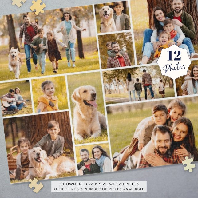 Quebra-cabeça Simples de Colagem de Fotos 12 Única (Criador carregado)