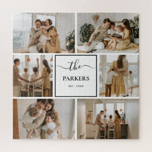 Quebra-cabeça Simples de Colagem de Fotos da Família Personaliza