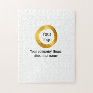 Quebra-cabeça simples e mínimo adicione o seu logotipo website G