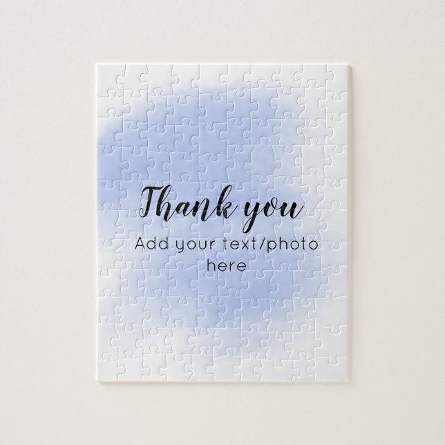 Quebra-cabeça simples e mínimo adicione seu obrigado de foto de  (Vertical)