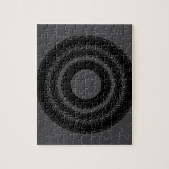 Quebra-cabeça simples e personalizado BLACK mandala monograma ad (Vertical)
