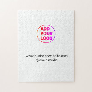 Quebra-cabeça simples minimal adicione seu logotipo/design aquar