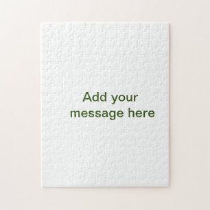 Quebra-cabeça Simples minimal verde adicione seu texto nome foto