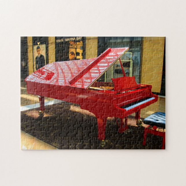 Quebra-cabeça Simplesmente vermelho: piano de cauda (Horizontal)