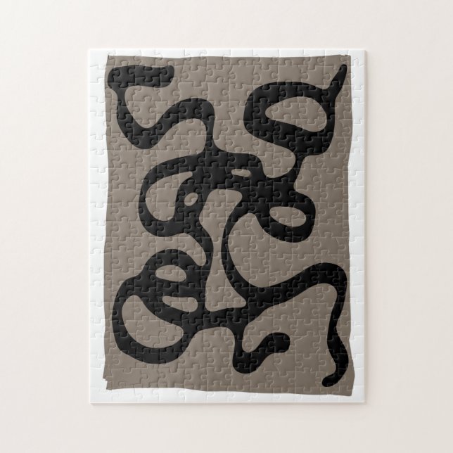 Quebra-cabeça Sinais distantes: Abstrato preto e Cinza (Vertical)