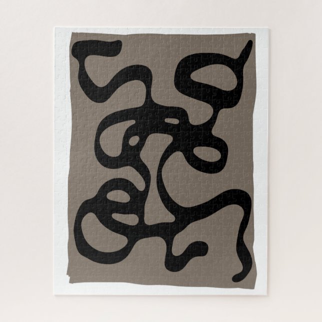 Quebra-cabeça Sinais distantes: Abstrato preto e Cinza (Vertical)