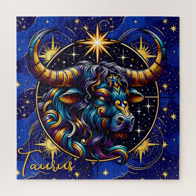 Quebra-cabeça Sinal de Horoscópio Taurus Zodiac Astrologia (Vertical)