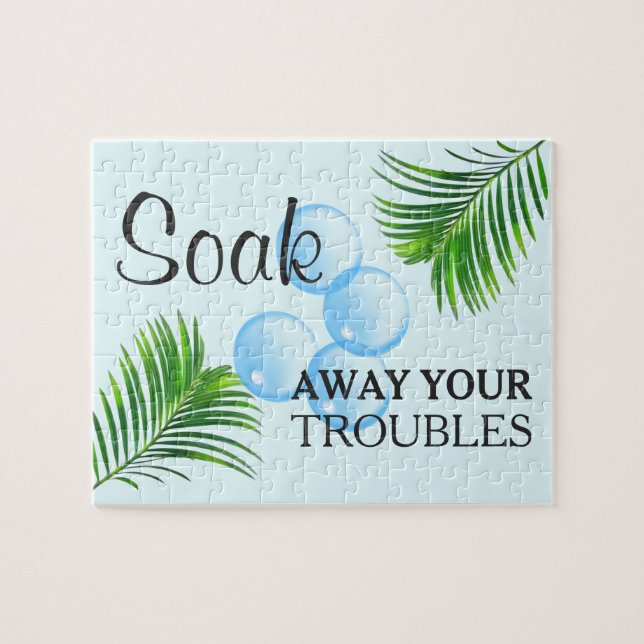 Quebra-cabeça Sinal de Motivação Tropical para Sala de Lavanderi (Horizontal)