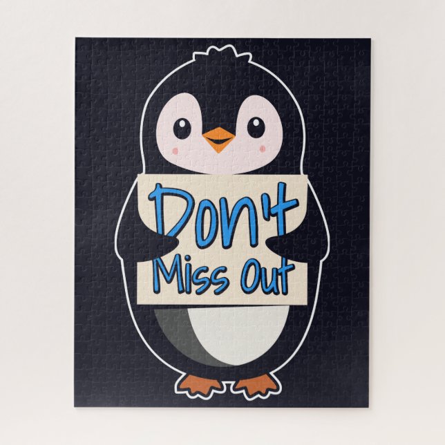 Quebra-cabeça Sinal de Pinguim Não Perca (Vertical)