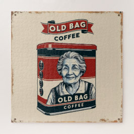 Quebra-cabeça Sinal De Publicidade Tin Para Café De Saco Antigo