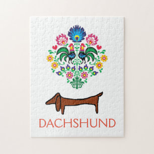 Quebra-cabeça Sinal hexadecimal de boas-vindas do Dachshund, edi