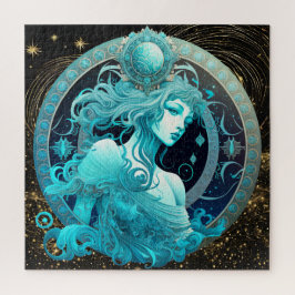 Quebra-cabeça Sinal Zodiac Aquarius Quebra-cabeça, 20"x20" 676 p