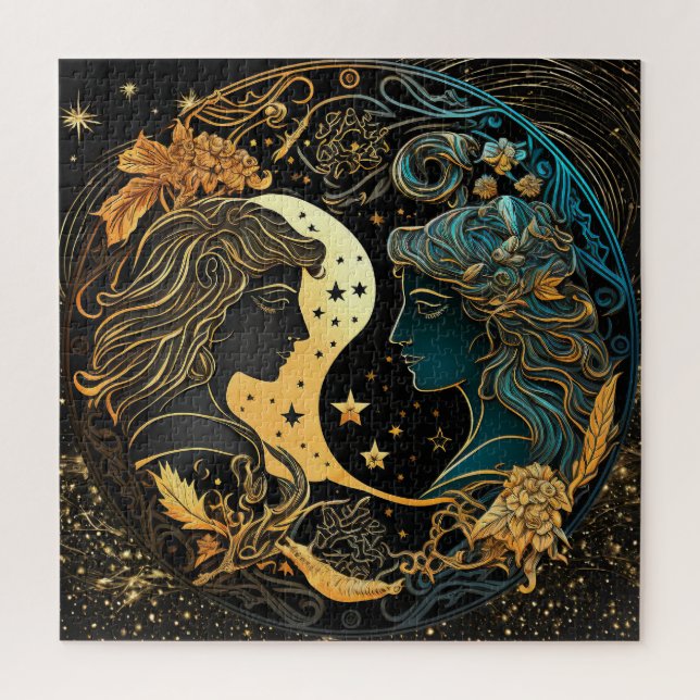 Quebra-cabeça Sinal Zodiac Gemini Quebra-cabeça, 20"x20" 676 pcs (Vertical)