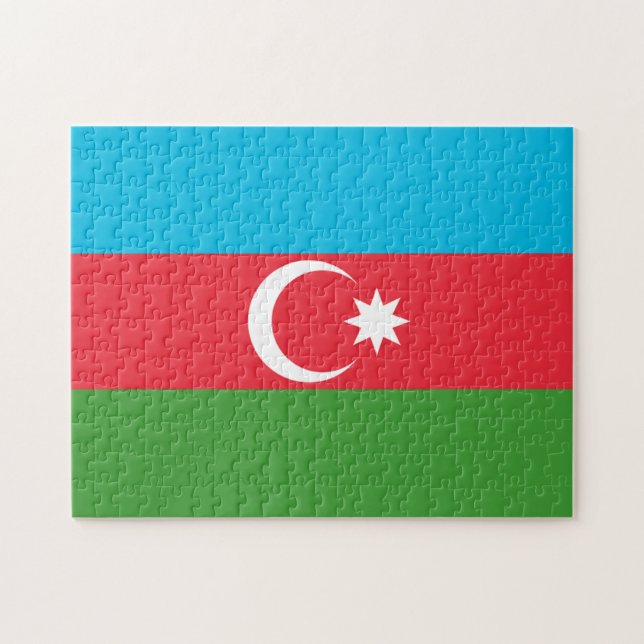 Quebra-cabeça Sinalizador Azerbaijão (Horizontal)
